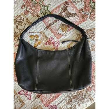 TIGNANELLO  black hobo style shoulder bag Soft Le… - image 1