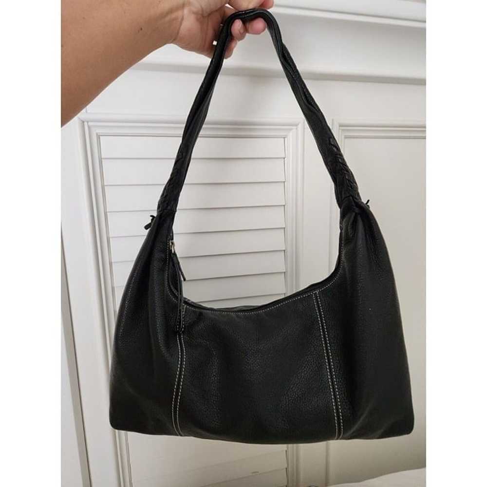 TIGNANELLO  black hobo style shoulder bag Soft Le… - image 2