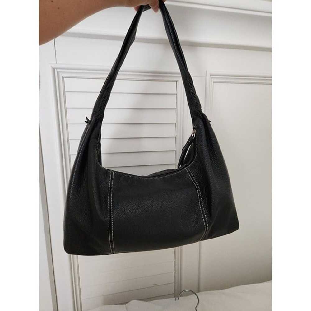 TIGNANELLO  black hobo style shoulder bag Soft Le… - image 3