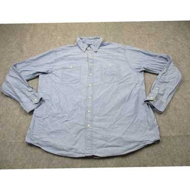 Vintage Mens Large Size Button Front Long Sleeved… - image 1