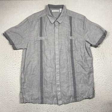 Cubavera Cubavera Shirt Mens XL Gray Hawaiian Shor