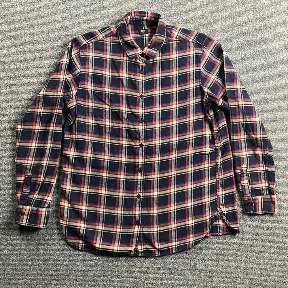 Uniqlo Uniqlo Flannel Top Women's Medium Plaid Bl… - image 1