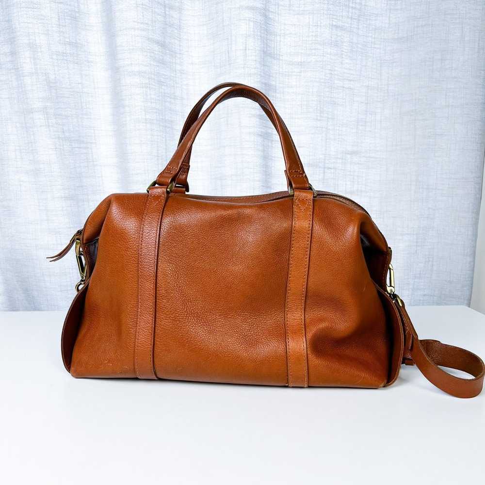 Madewell Glasgow English Saddle Leather Satchel B… - image 1