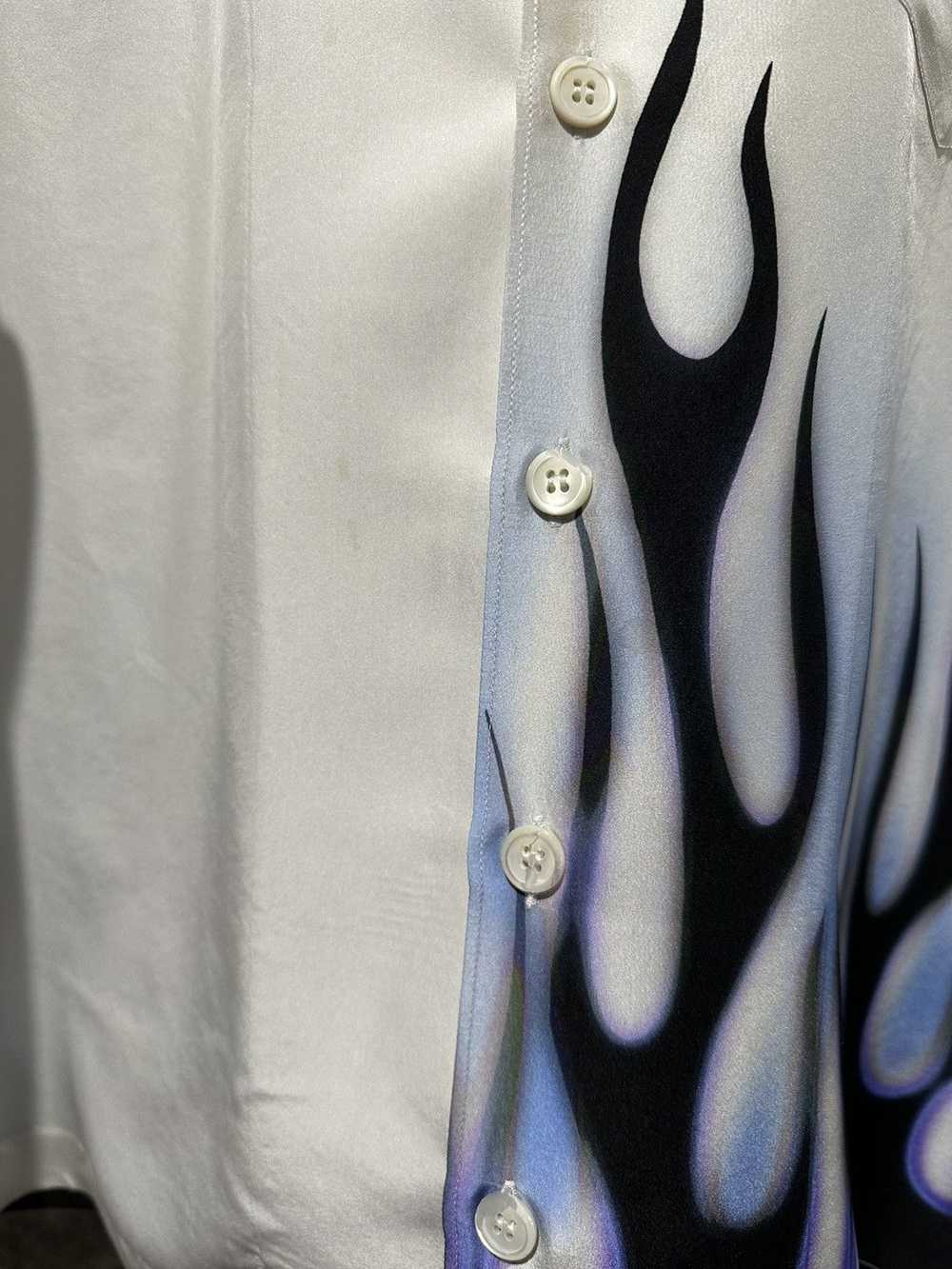 Prada Prada Double Match White / Blue Flames Silk… - image 6