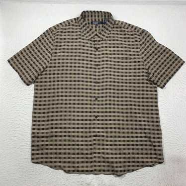 Nat Nast Nat Nast Shirt Mens XL Black Plaid Button