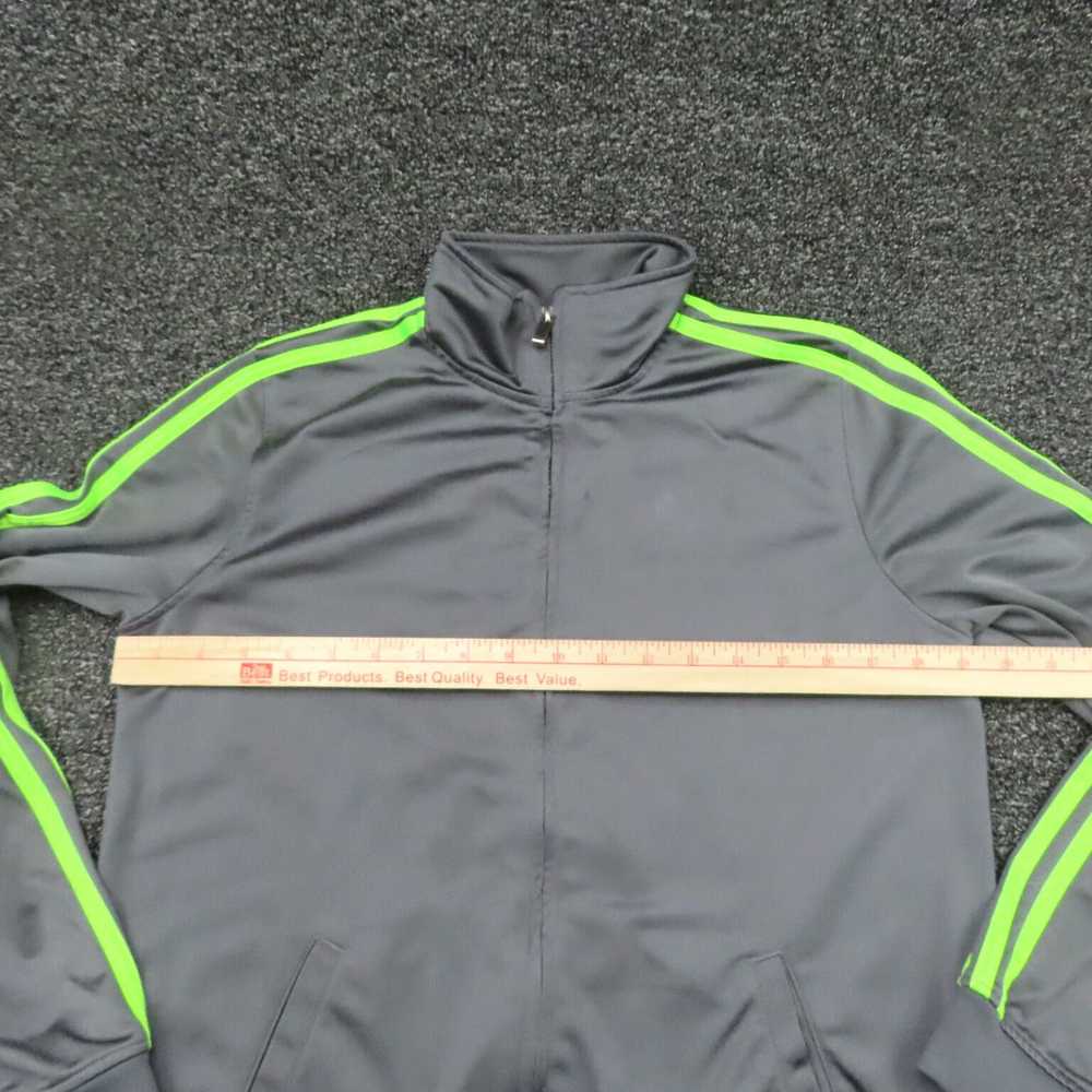 Adidas Gray and Green Full Zip Long Sleeve Mock N… - image 5