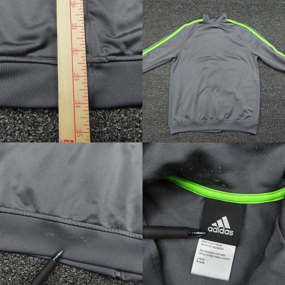 Adidas Gray and Green Full Zip Long Sleeve Mock N… - image 8