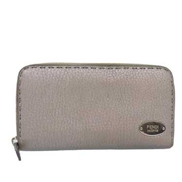 Fendi Selleria Silver Leather Wallet (Pre-Owned)