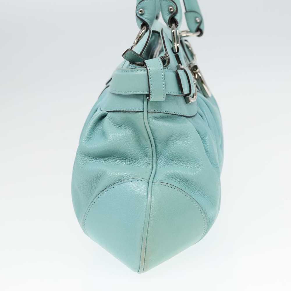 Salvatore Ferragamo Gancini Turquoise Leather Han… - image 3