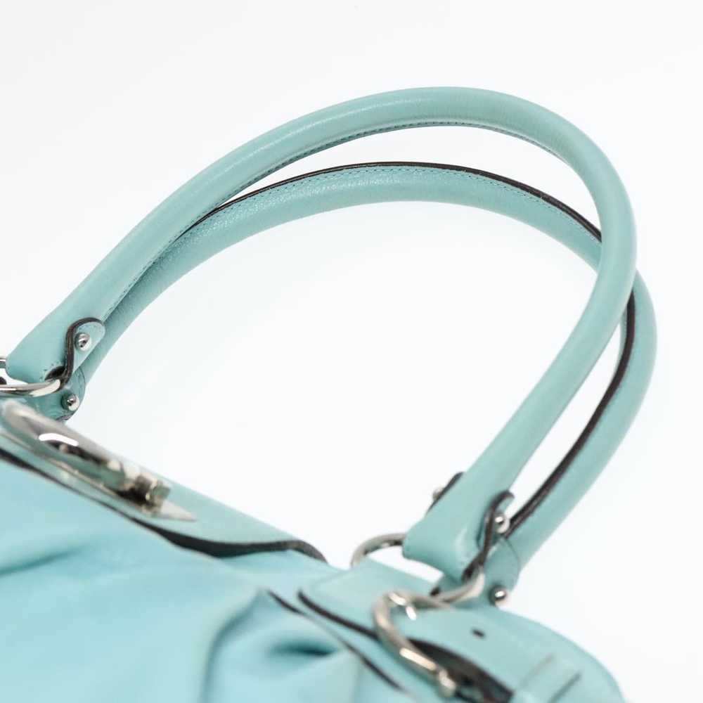 Salvatore Ferragamo Gancini Turquoise Leather Han… - image 4