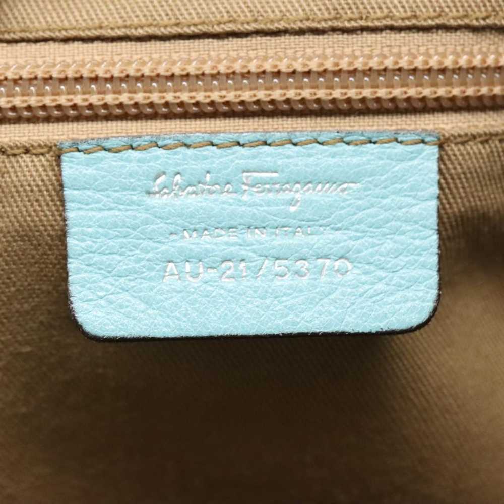 Salvatore Ferragamo Gancini Turquoise Leather Han… - image 8