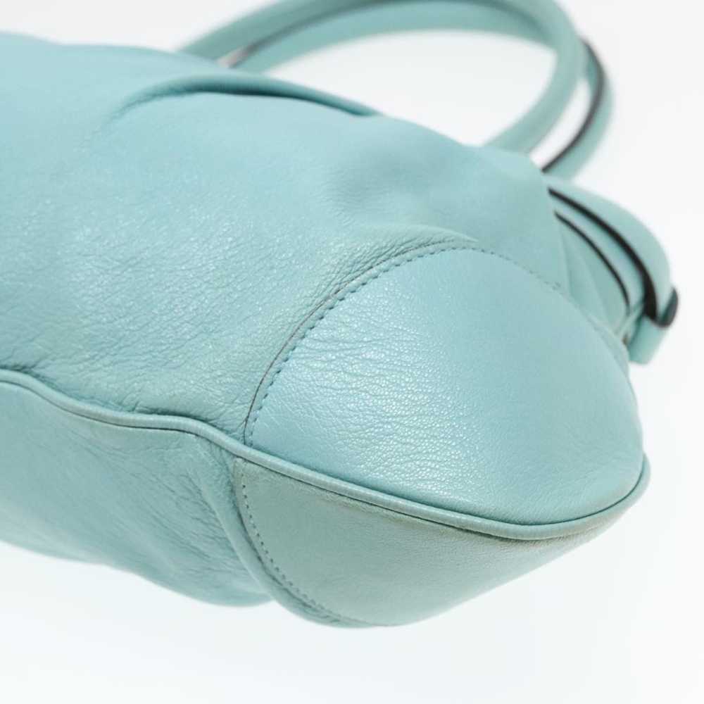 Salvatore Ferragamo Gancini Turquoise Leather Han… - image 9