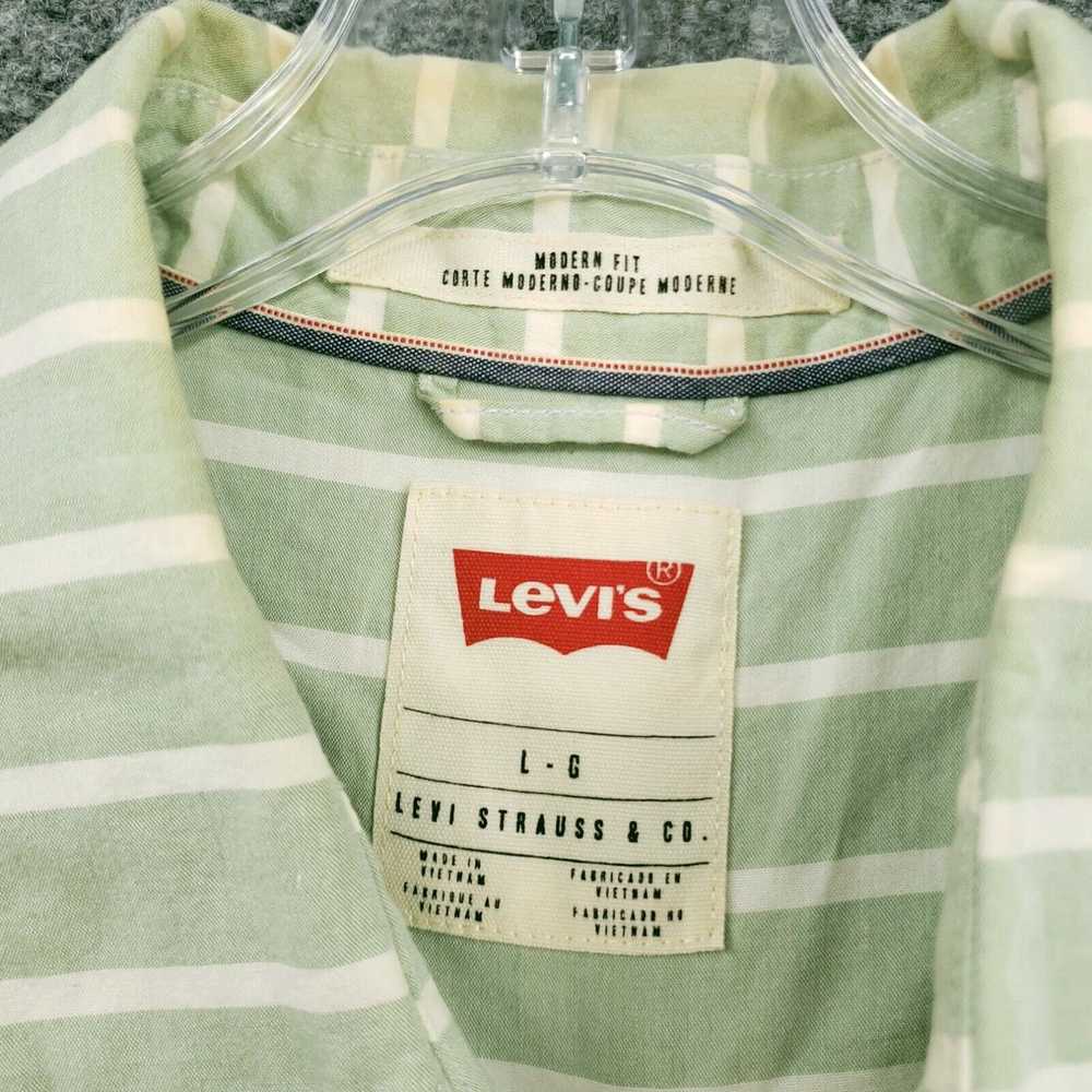 Levi's Levi's Shirt Mens L Large Button-Up Green … - image 3