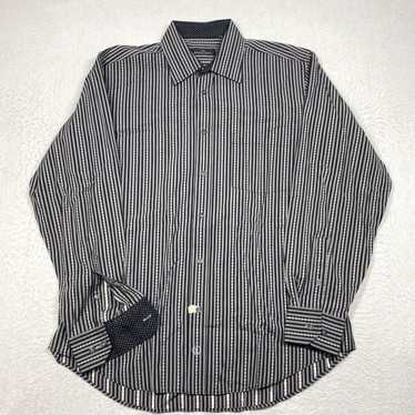 Bugatchi Bugatchi Uomo Shirt Mens Large Black Stri