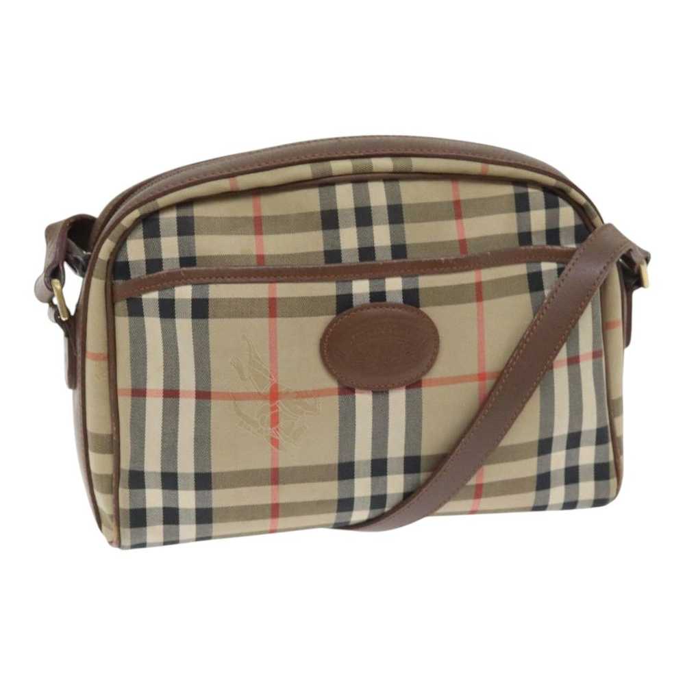 Burberry Nova Check Beige Canvas Shoulder Bag (Pr… - image 1