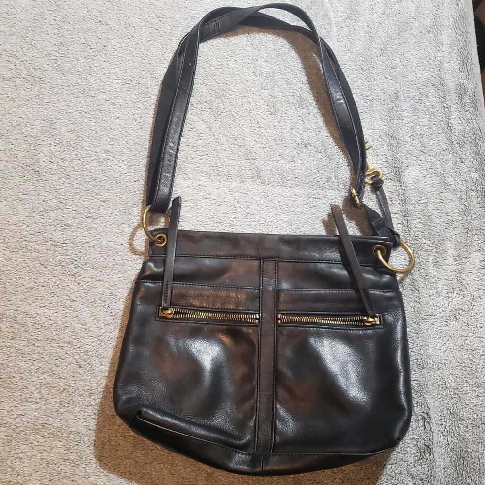 Fossil - Caitlyn Black Leather Shoulder Crossbody… - image 1