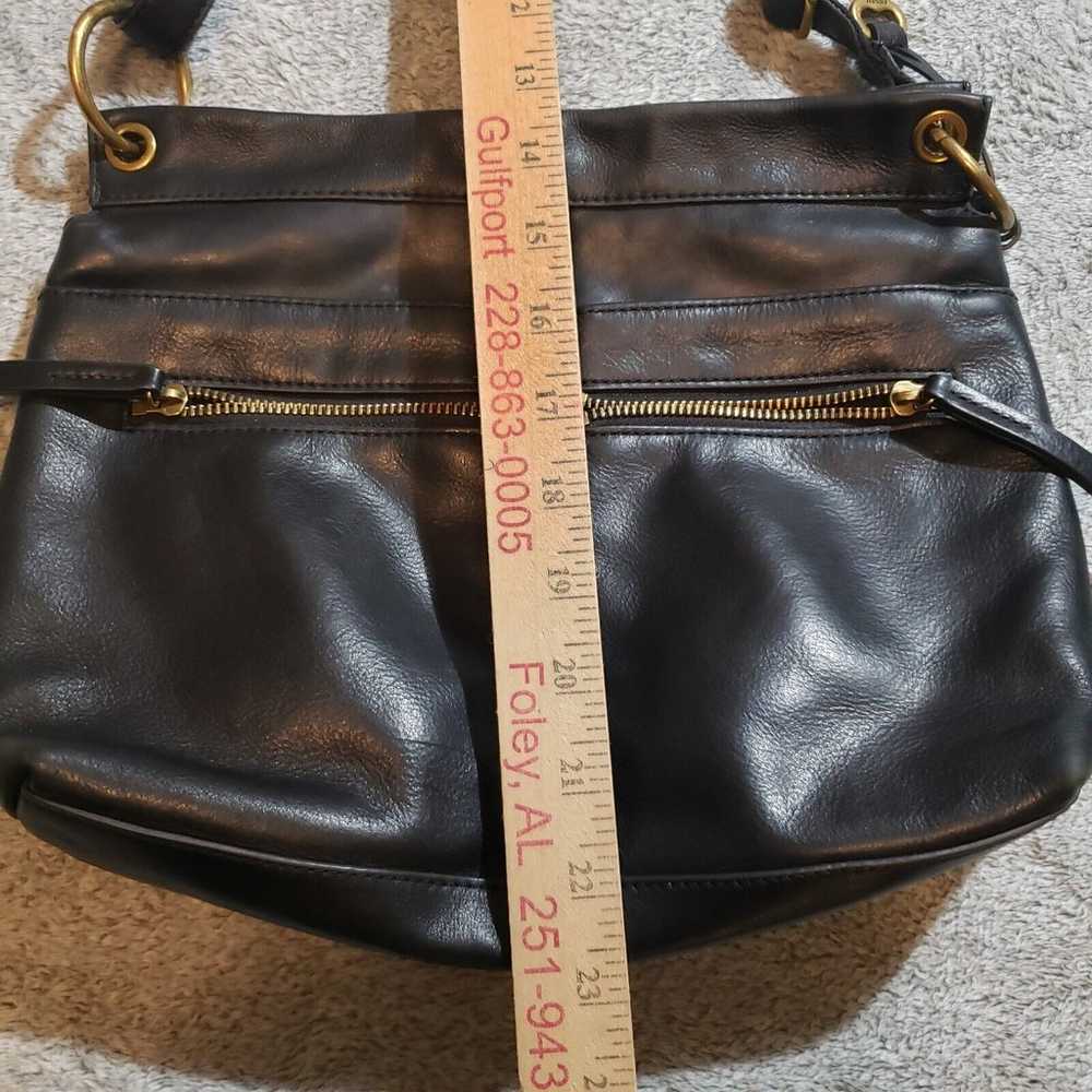 Fossil - Caitlyn Black Leather Shoulder Crossbody… - image 4