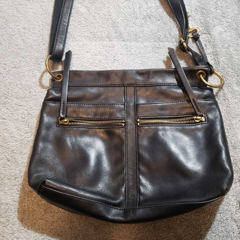 Fossil - Caitlyn Black Leather Shoulder Crossbody… - image 5