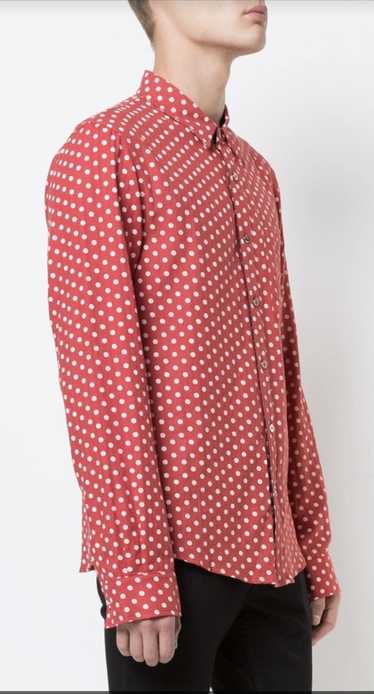 Amiri Amiri red polka dot button up