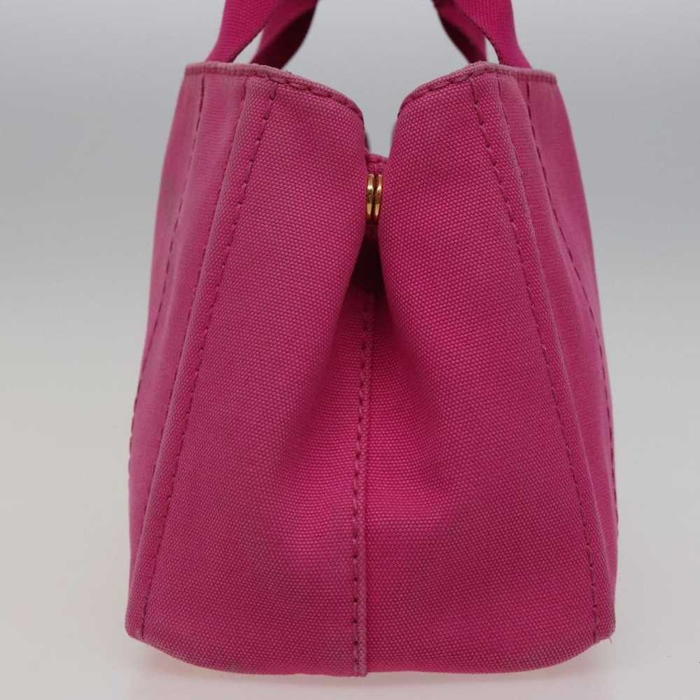 Prada Canapa Pink Canvas Handbag (Pre-Owned) - image 10