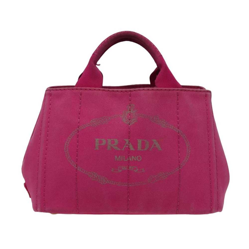 Prada Canapa Pink Canvas Handbag (Pre-Owned) - image 1