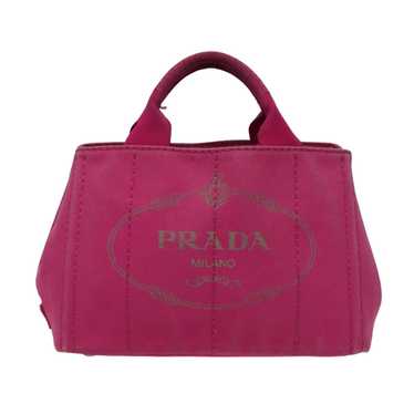 Prada Canapa Pink Canvas Handbag (Pre-Owned) - image 1