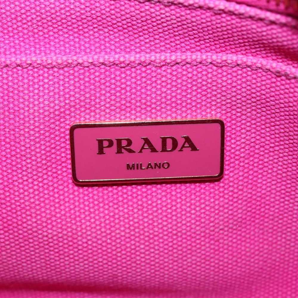 Prada Canapa Pink Canvas Handbag (Pre-Owned) - image 8