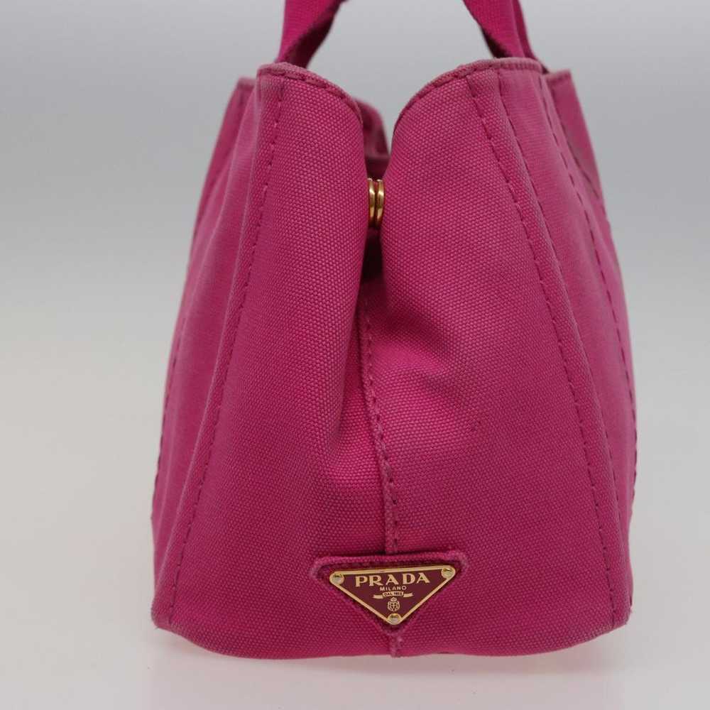 Prada Canapa Pink Canvas Handbag (Pre-Owned) - image 9