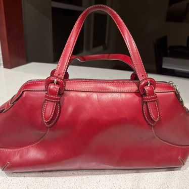 Cole Haan red leather handbag