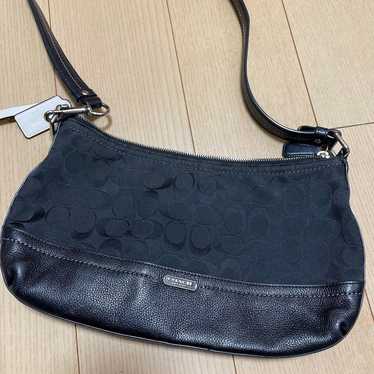 COACH Shoulder Bag Black Outlet Item - image 1