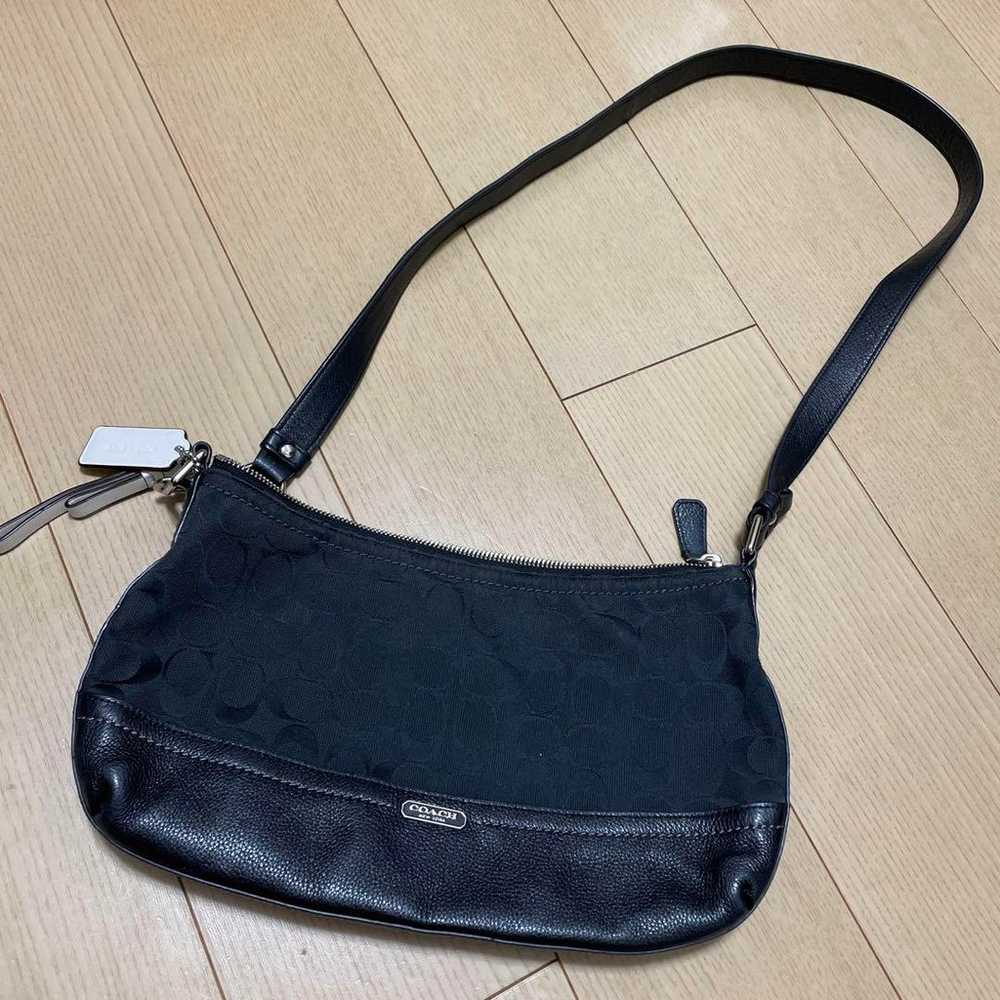 COACH Shoulder Bag Black Outlet Item - image 6