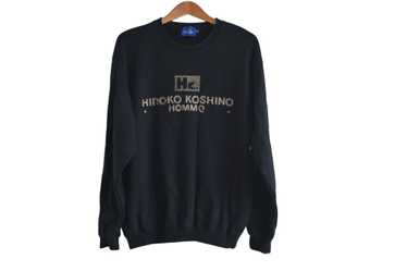 Vintage hotsell Hiroko Koshino Homme Crewneck Sweatshirt Japanese Brand Sweatshirt Small Logo