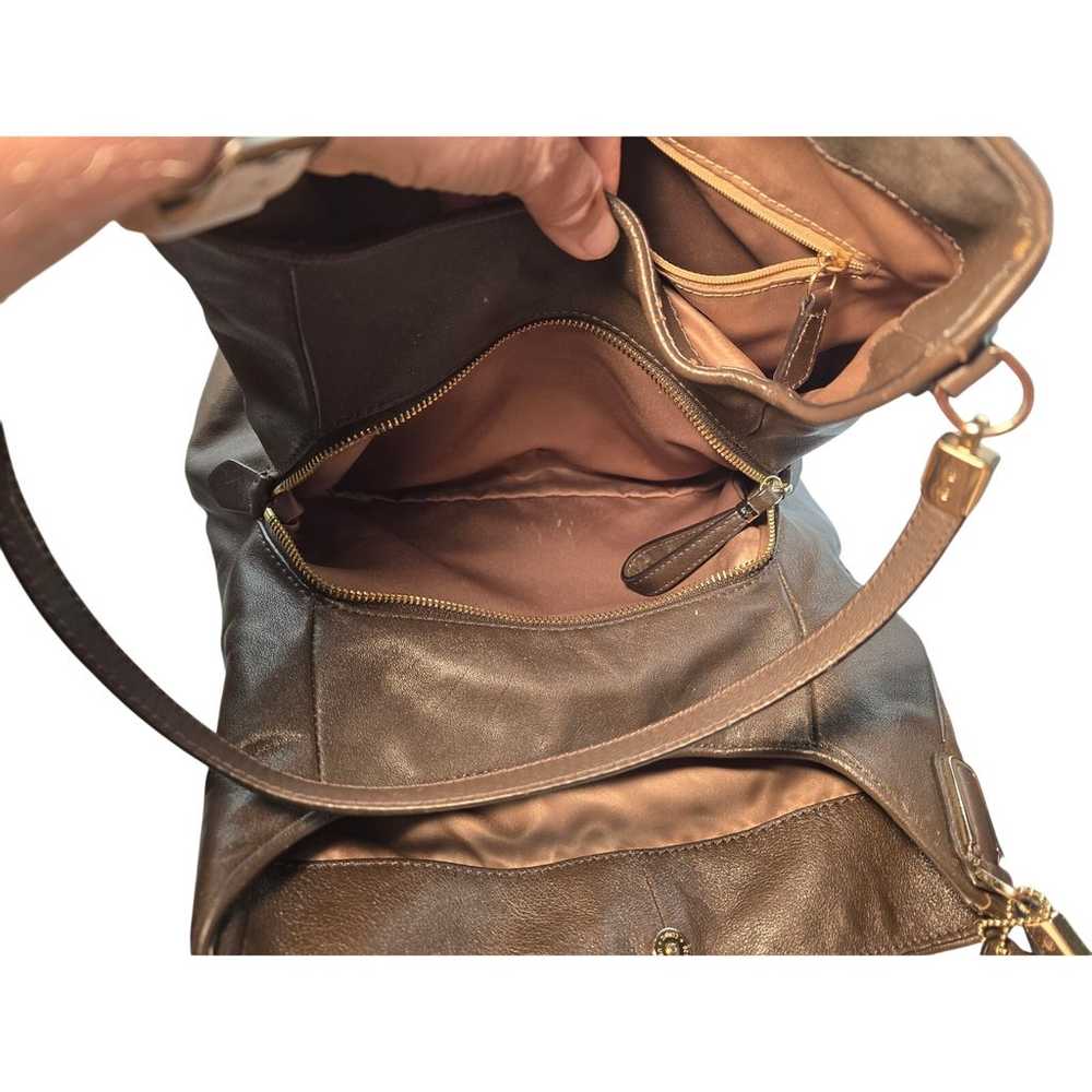 Vintage Brown Coach Madison Hobo Bag Purse Great … - image 10