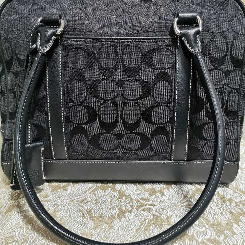 COACH 6097 Handbag Canvas x Leather - image 7