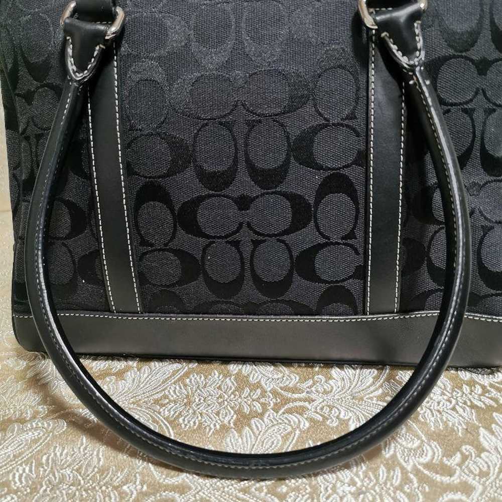 COACH 6097 Handbag Canvas x Leather - image 8