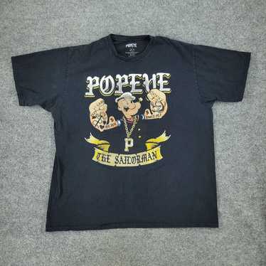 Vintage Popeye Shirt Men XL Black The Sailor Man … - image 1