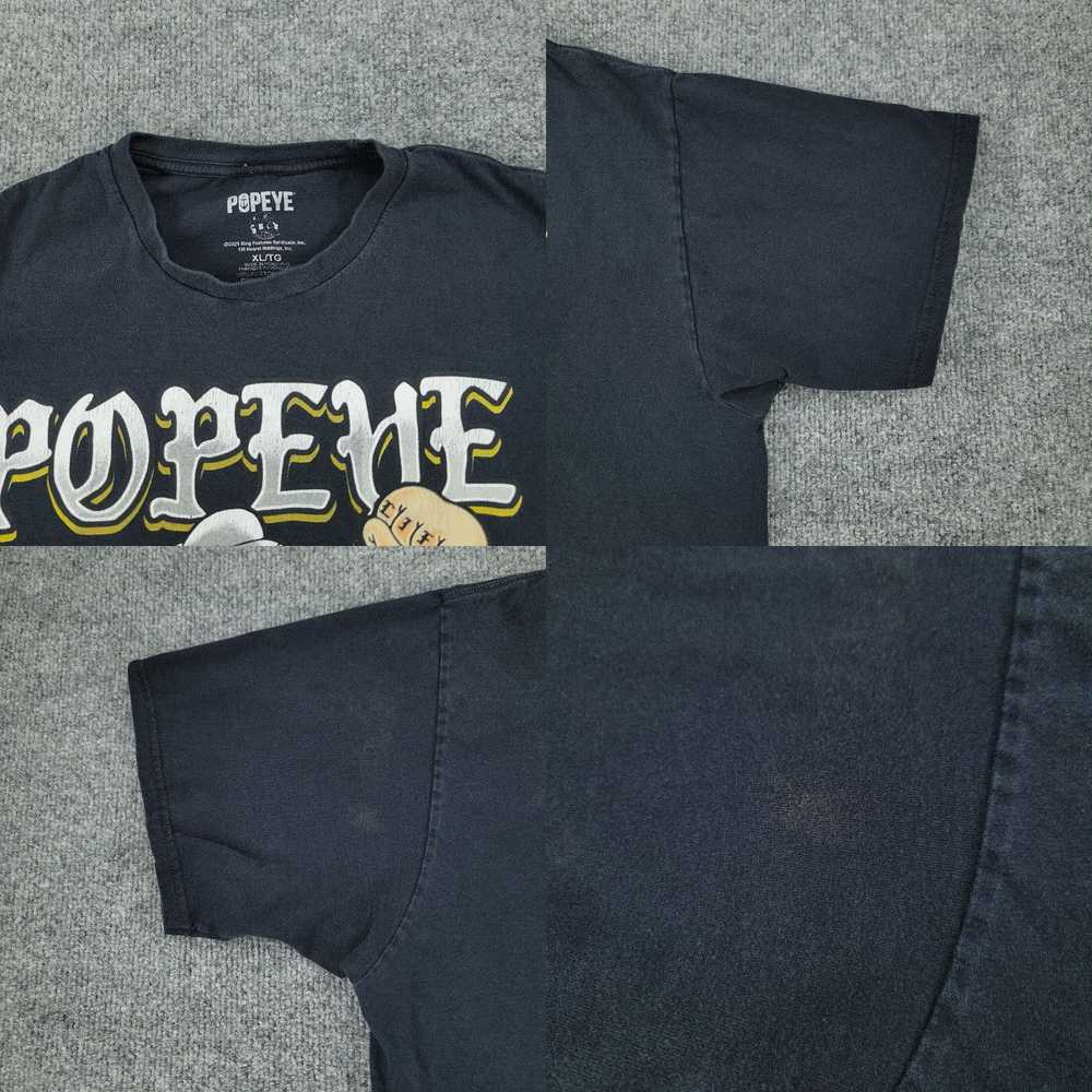 Vintage Popeye Shirt Men XL Black The Sailor Man … - image 4