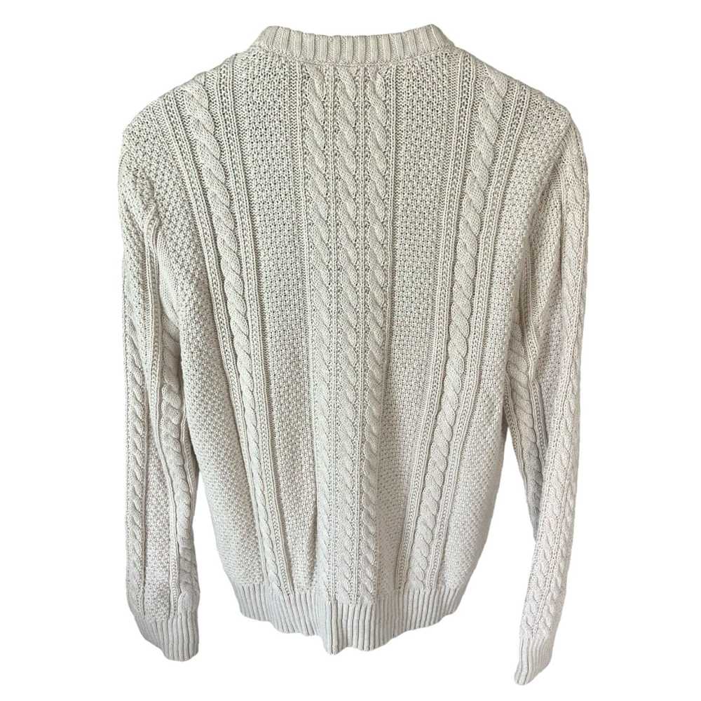 Vintage Ivory Crew Neck Long Sleeve Men's Large S… - image 2