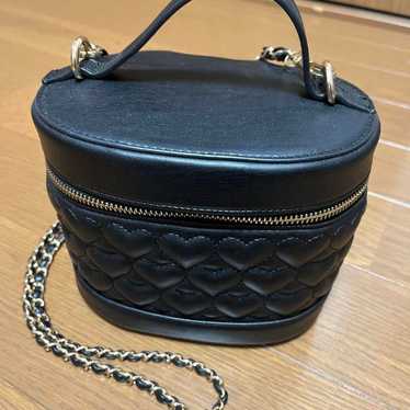 Black Leather Quilted Bag