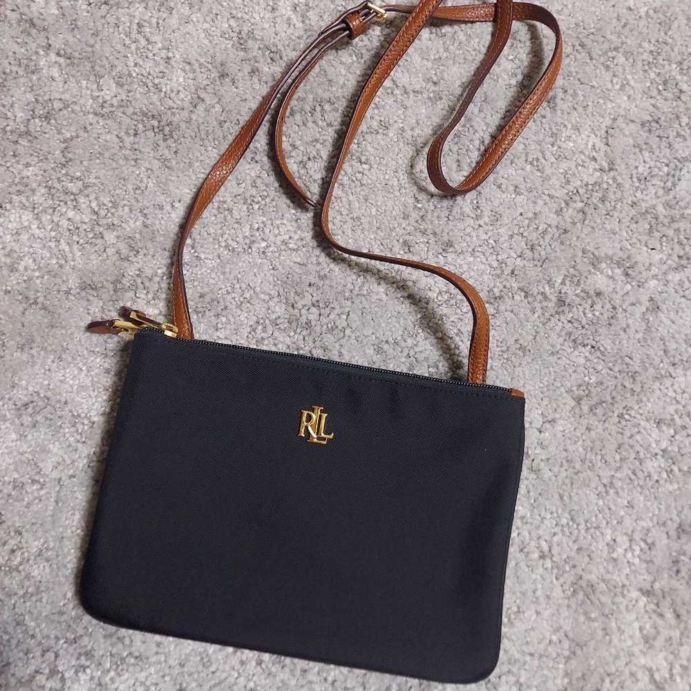 USED RALPH LAUREN Shoulder Bag Leather Nylon - image 1