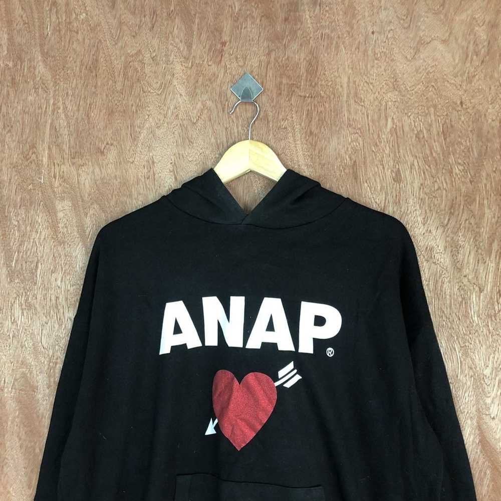 Japanese Brand × Streetwear ANAP Black Big Logo H… - image 2