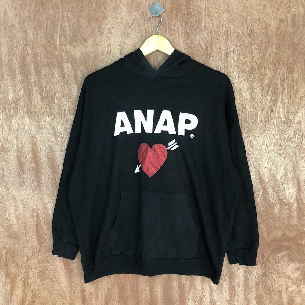 Japanese Brand × Streetwear ANAP Black Big Logo H… - image 3