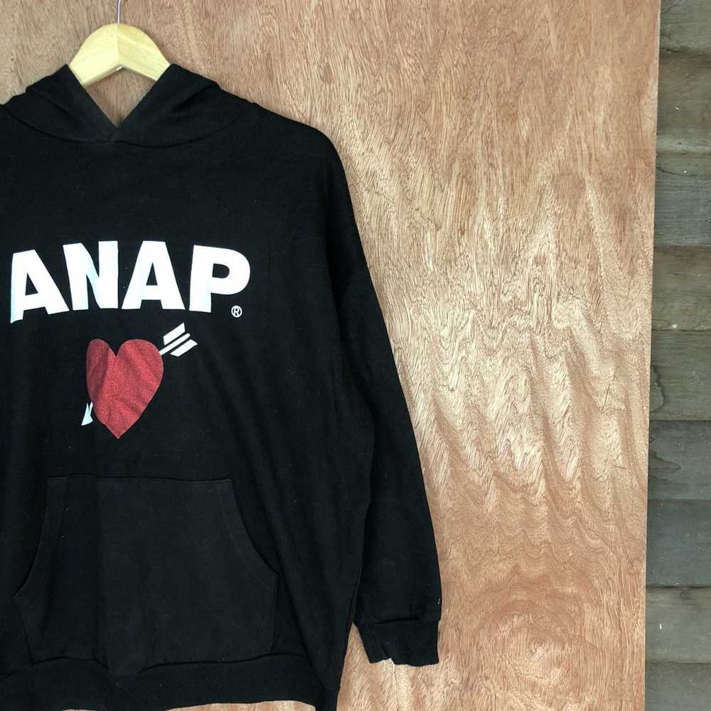 Japanese Brand × Streetwear ANAP Black Big Logo H… - image 5