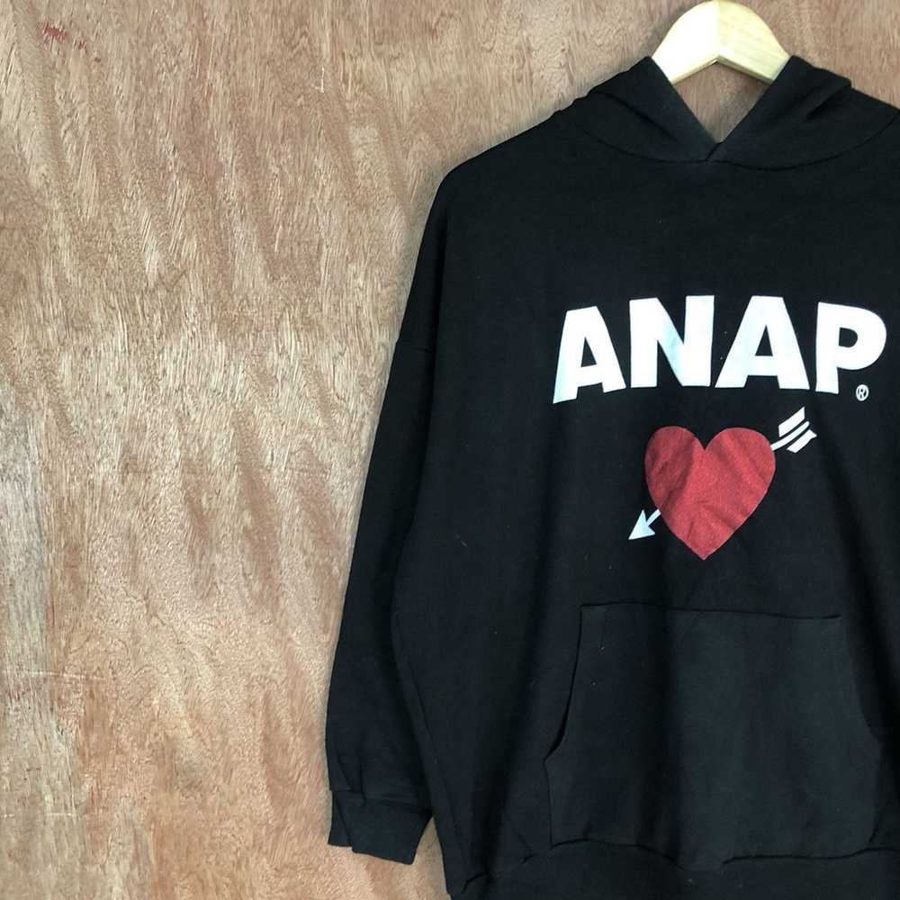 Japanese Brand × Streetwear ANAP Black Big Logo H… - image 7