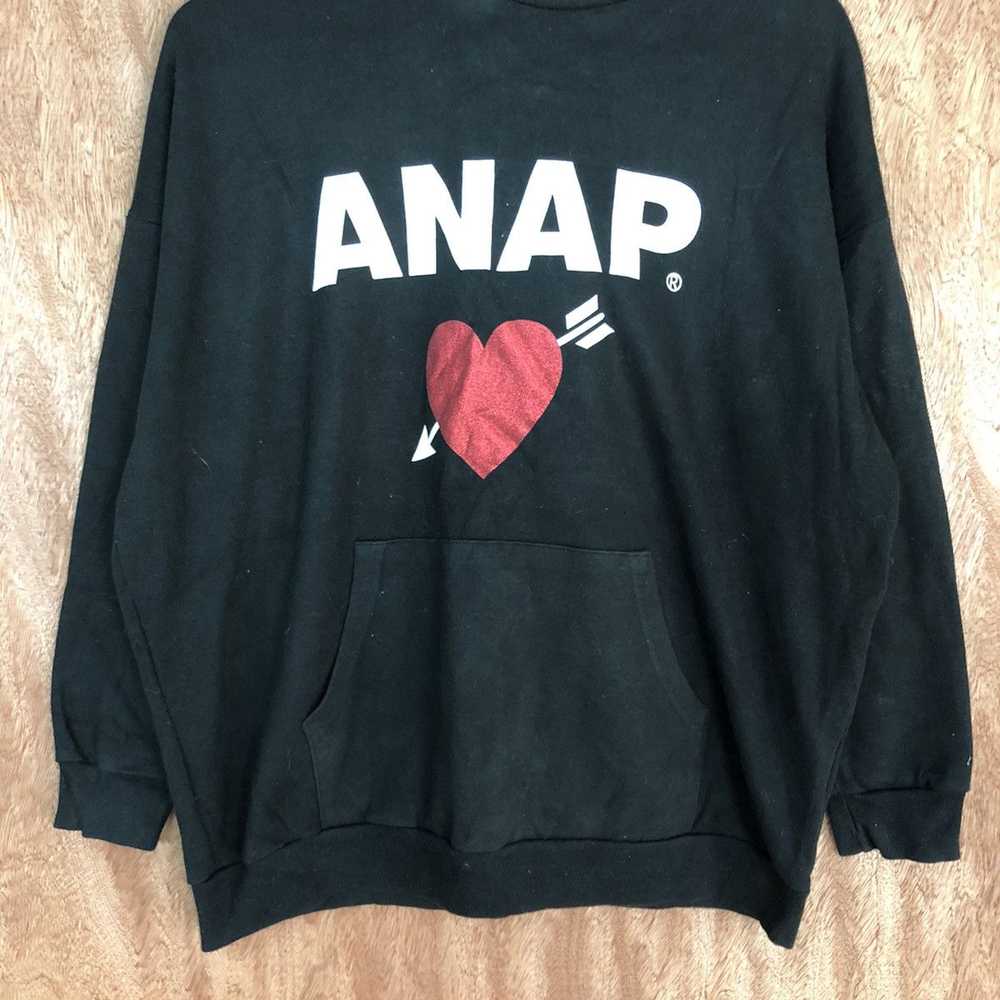 Japanese Brand × Streetwear ANAP Black Big Logo H… - image 8