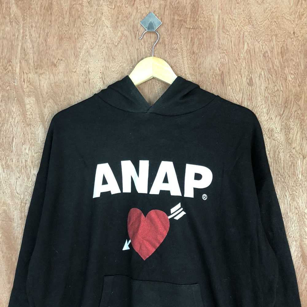 Japanese Brand × Streetwear ANAP Black Big Logo H… - image 9