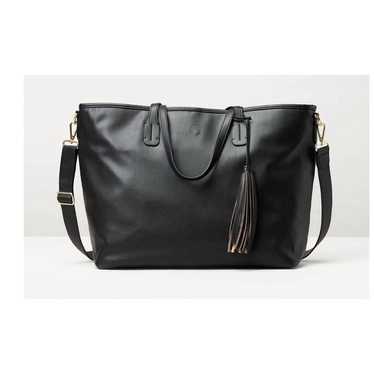 Tushbaby Vegan Leather Handbag - Black