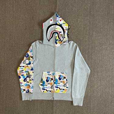 Bape Bape 20th Anniversary Multi Camo Shark Zip U… - image 1