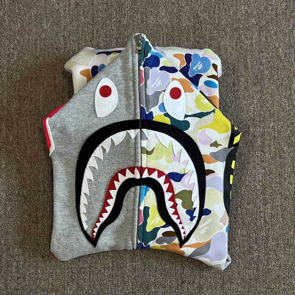 Bape Bape 20th Anniversary Multi Camo Shark Zip U… - image 3