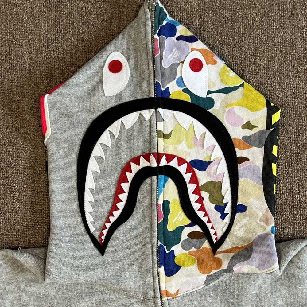 Bape Bape 20th Anniversary Multi Camo Shark Zip U… - image 7